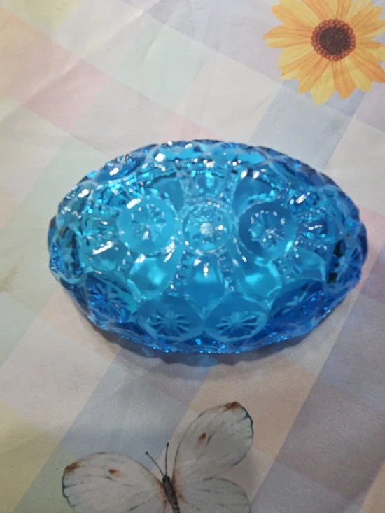 L.E. Smith Colonial Blue Moon & Stars Trinket Dish / Ashtray - Picture 4 of 6